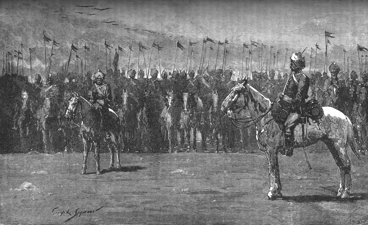 द इंडियन कॉन्टिंगेंट - द थर्टीन्थ बंगाल लांसर्स, सी 1882 द्वारा अज्ञात