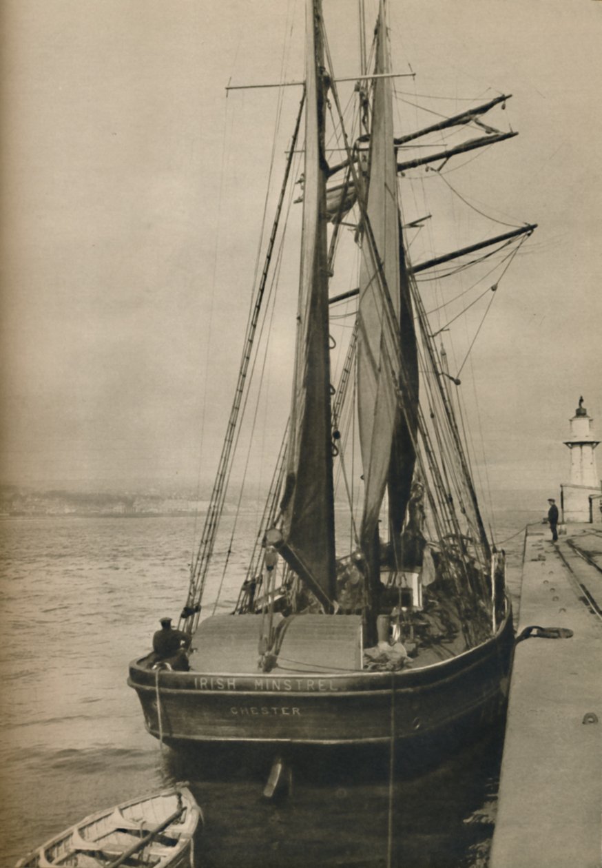 आयरिश मिनस्ट्रेल, एक लकड़ी के तीन-मस्त स्कॉलर, 1937 द्वारा अज्ञात