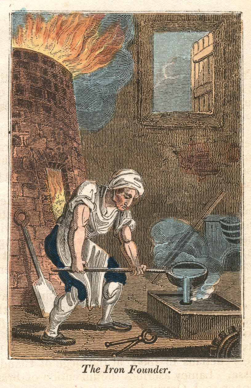 द आयरन फाउंडर, रॉदरहैम, यॉर्कशायर, 1821 द्वारा अज्ञात
