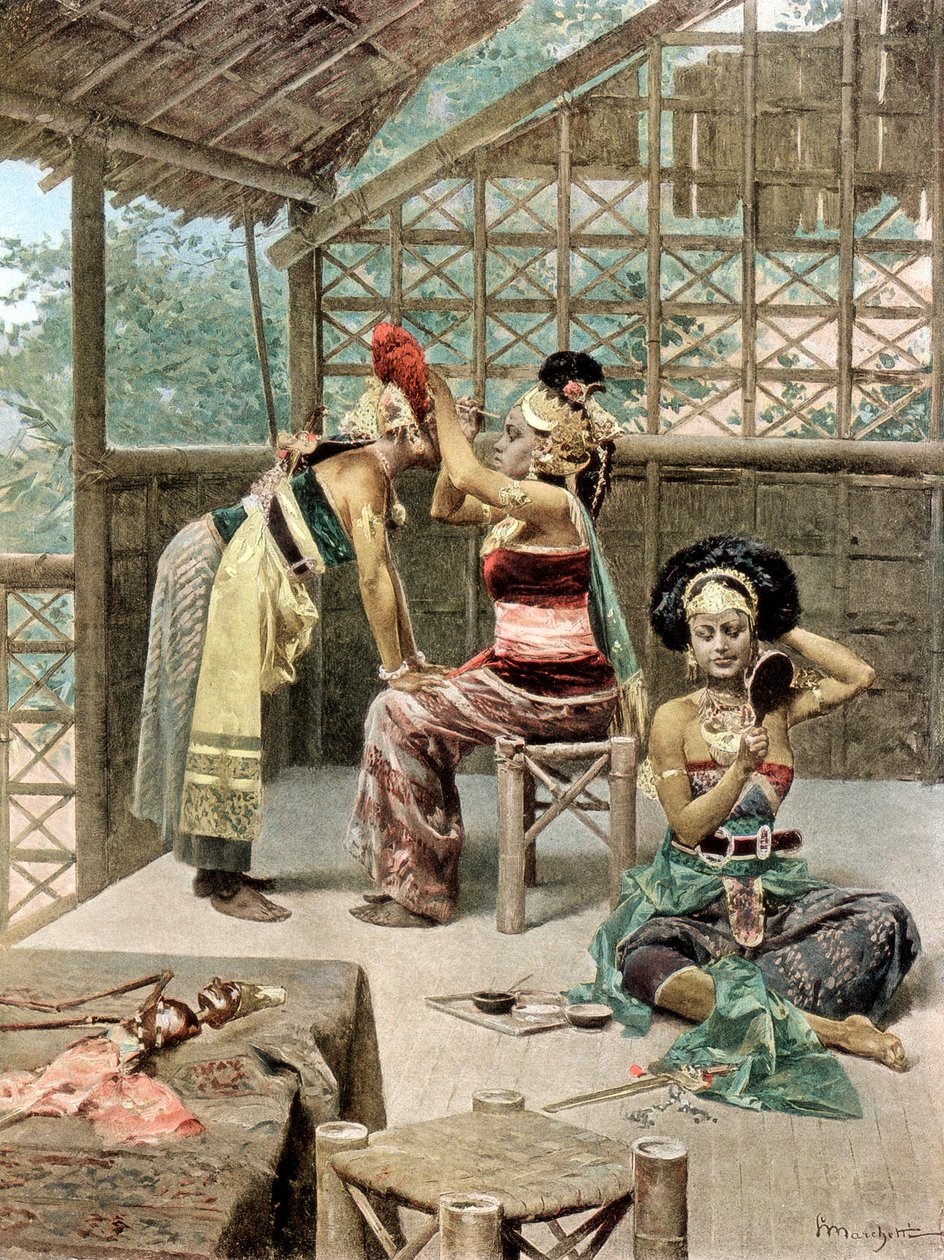 जावानीस नर्तक, सार्वभौमिक प्रदर्शनी, पेरिस, 1889 द्वारा अज्ञात