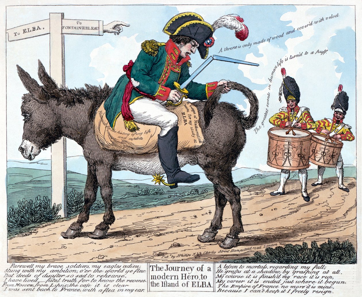 द जर्नी ऑफ अ मॉडर्न हीरो, एल्बा द्वीप पर, 1814। द्वारा अज्ञात