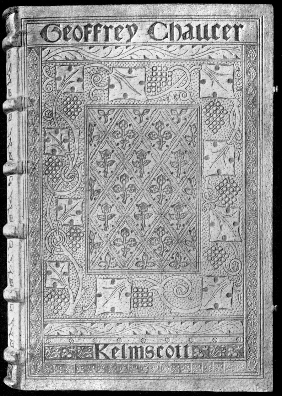 1896 1901 में विलियम मॉरिस द्वारा एक विशेष बंधन के साथ केल्म्सकोट चौसर द्वारा अज्ञात