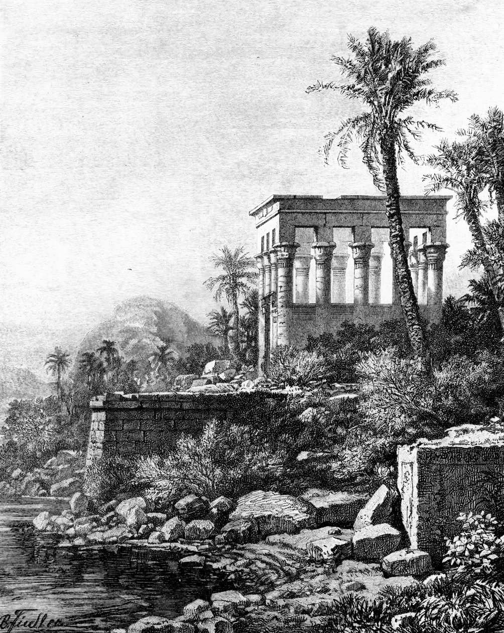 कियोस्क, फिलै मंदिर, मिस्र, 1881 द्वारा अज्ञात