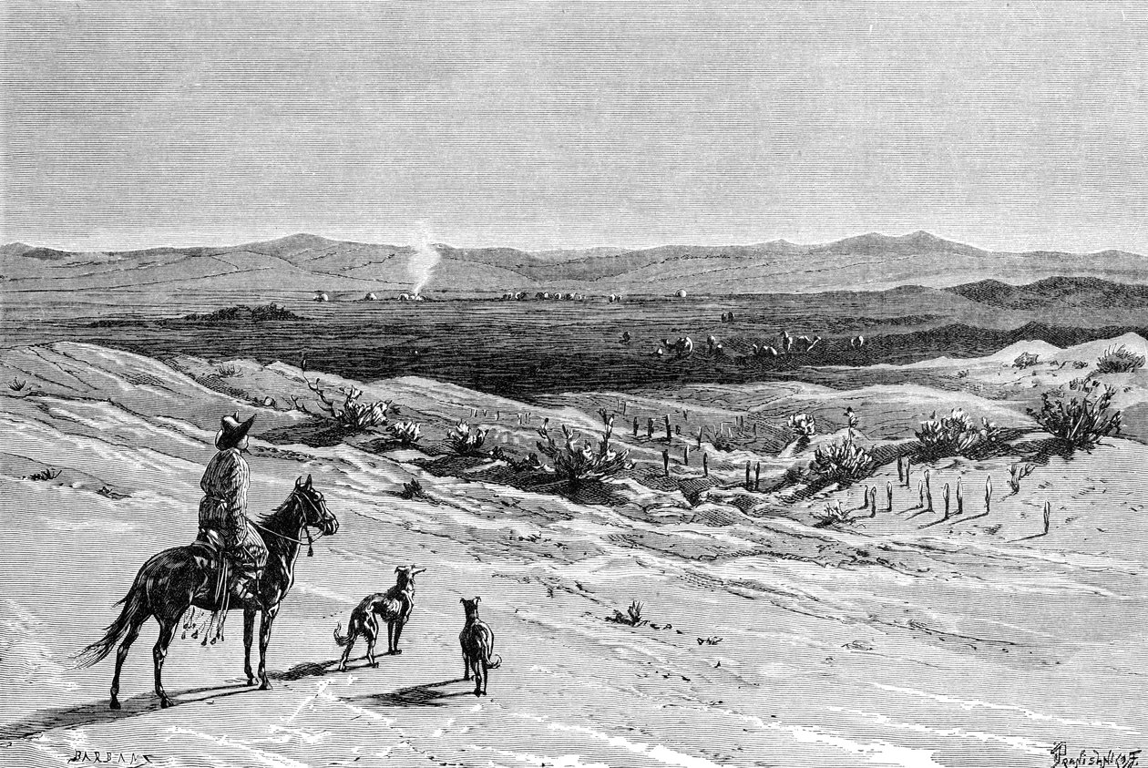 किज़िल-कुम रेगिस्तान, डूसिबल वेल्स, एशिया, 1895 द्वारा अज्ञात