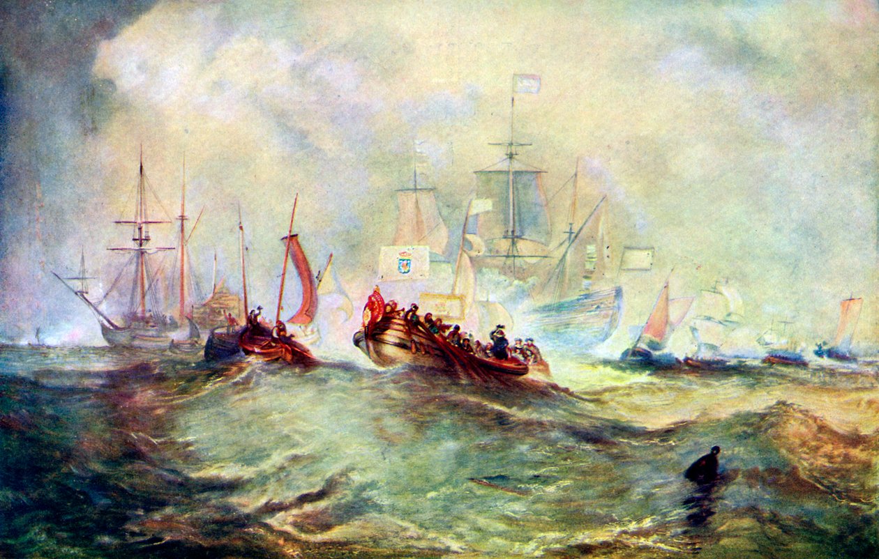 Torbay पर विलियम ऑफ ऑरेंज की लैंडिंग, 1688, c1920 द्वारा अज्ञात
