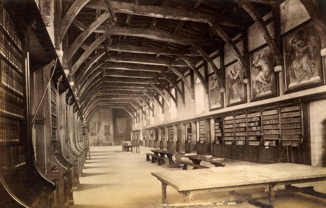 द लाइब्रेरी, डरहम कैथेड्रल, 1893। द्वारा अज्ञात