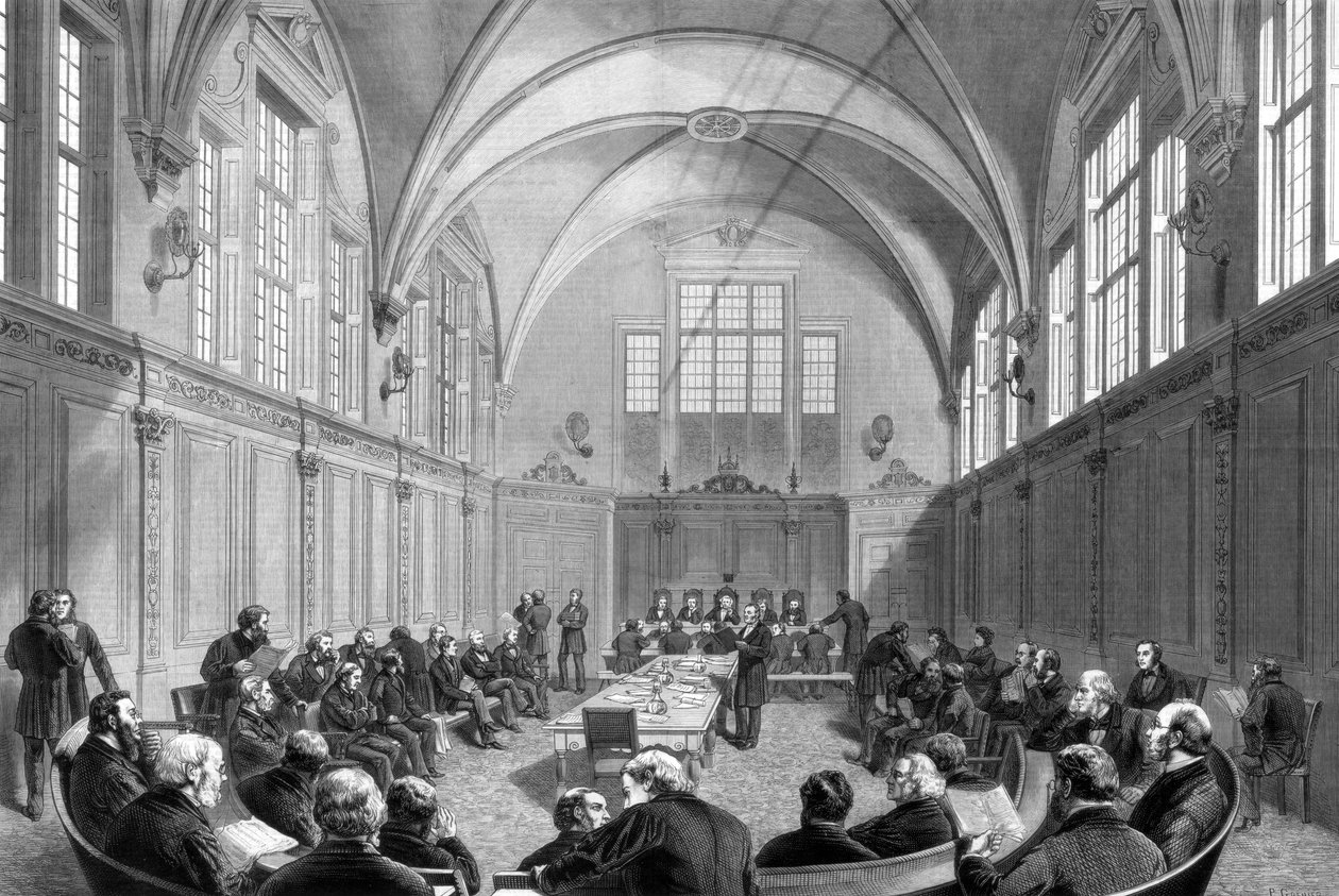 लंदन स्कूल-बोर्ड ने थेम्स तटबंध पर नया कार्यालय, लंदन, 1875 द्वारा अज्ञात