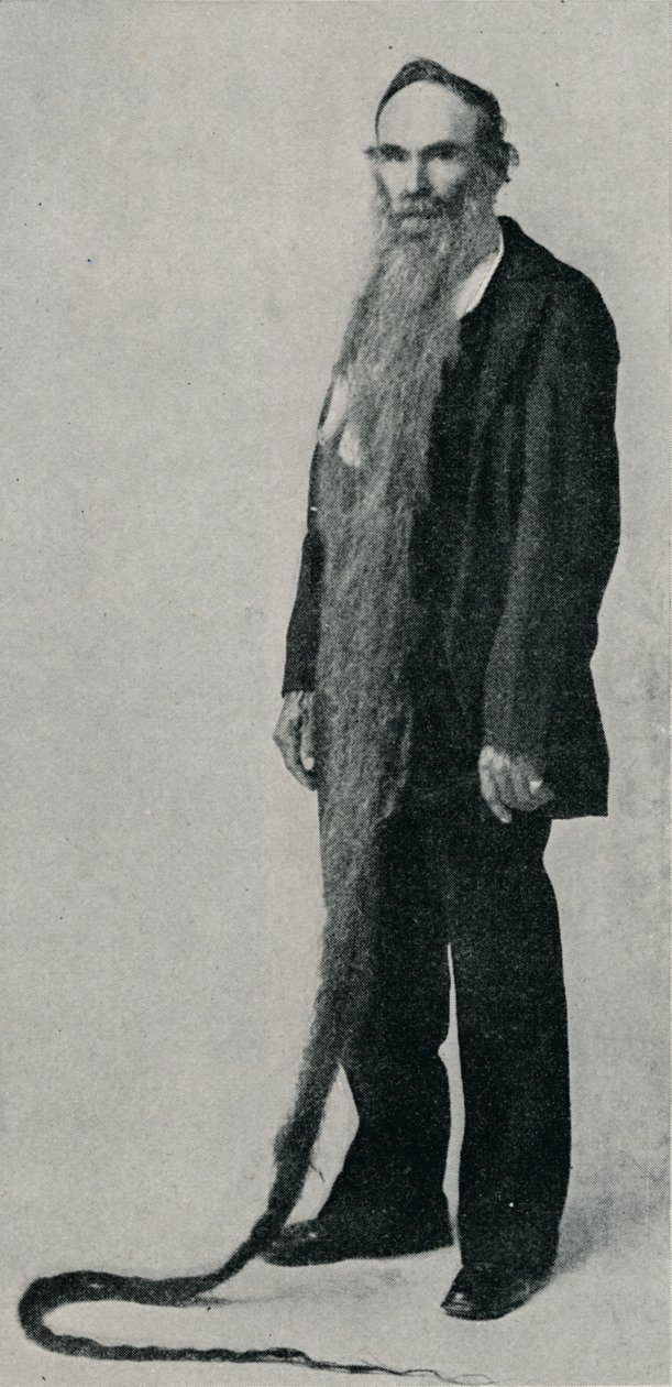 सबसे लंबी दाढ़ी ऑन रिकॉर्ड, 1896, 1910 द्वारा अज्ञात