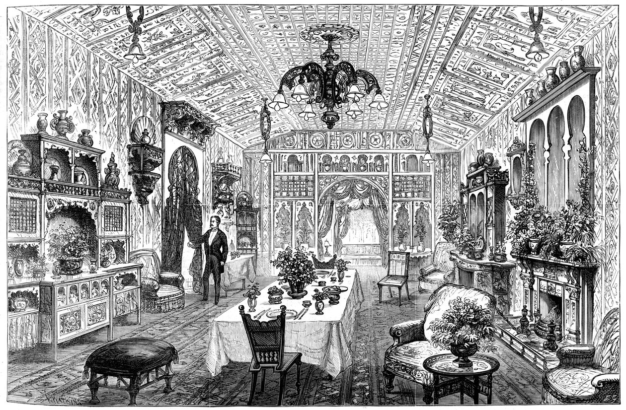 1887 में वेस्ट मिडलैंड्स के टाउन हॉल, बर्मिंघम में लंच रूम द्वारा अज्ञात