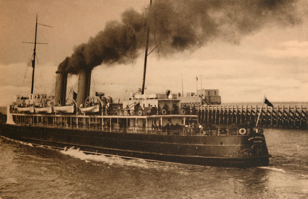 एंटवर्प का मेल-स्टीमर सिटी, c1928 द्वारा अज्ञात