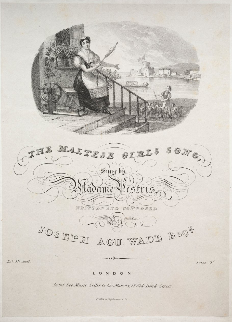 माल्टीज़ गर्ल्स सॉन्ग, 1800s। द्वारा अज्ञात