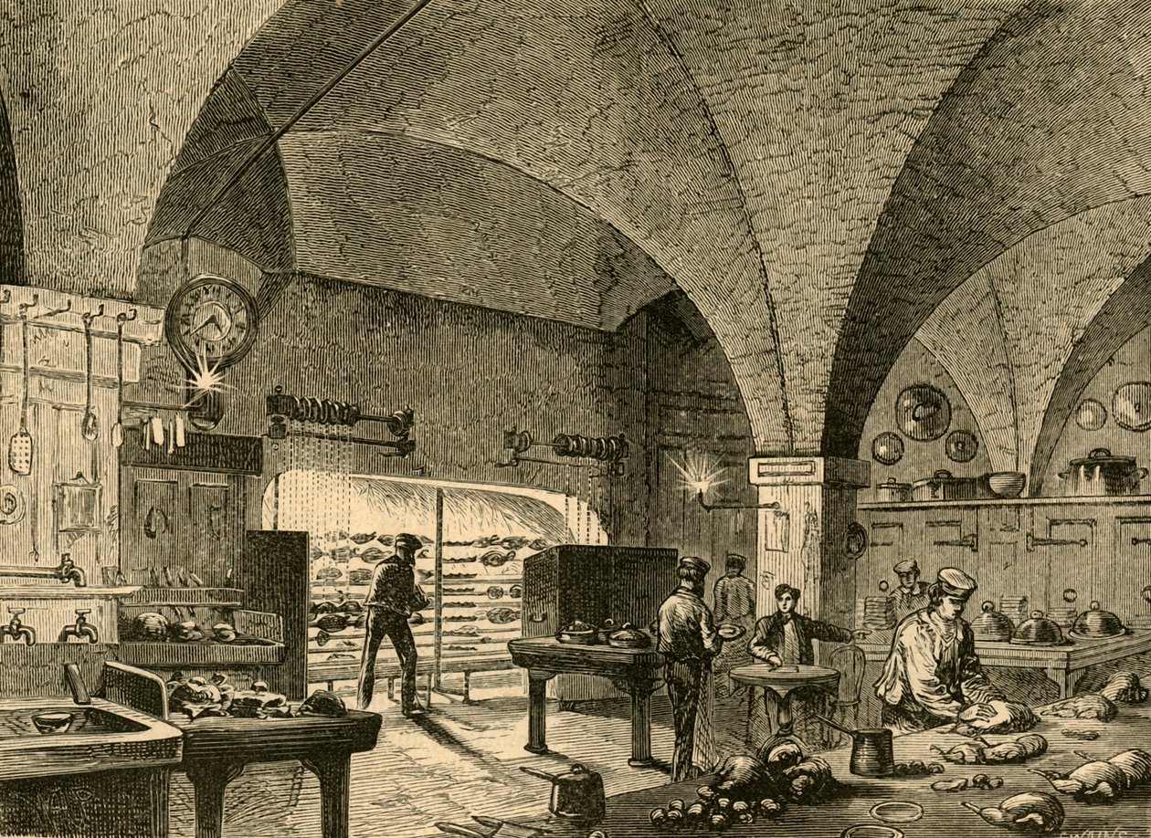 हवेली हाउस किचन, 1897। द्वारा अज्ञात