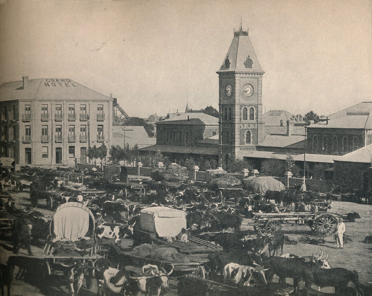 द मार्केट, किम्बरली, c1900। द्वारा अज्ञात