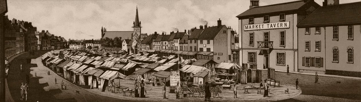द मार्केट प्लेस, c1880। द्वारा अज्ञात