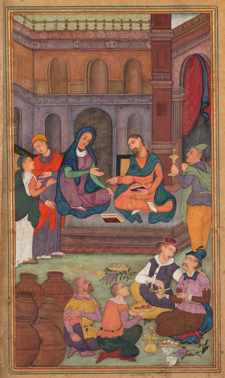 फादर जेरोम ज़ेवियर के परम पावन मिराट अल-कुद्स के दर्पण से 1602-1604 में काँटा में विवाह। द्वारा अज्ञात