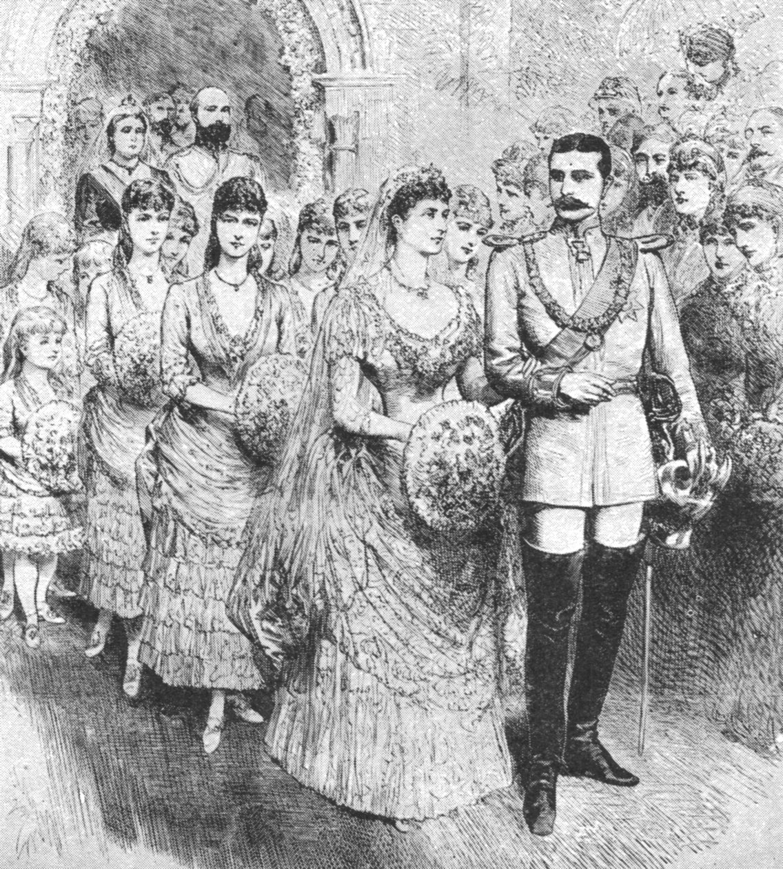 बैटनबर्ग के राजकुमार हेनरी के साथ राजकुमारी बीट्राइस की शादी ... 1885, 1901। द्वारा अज्ञात