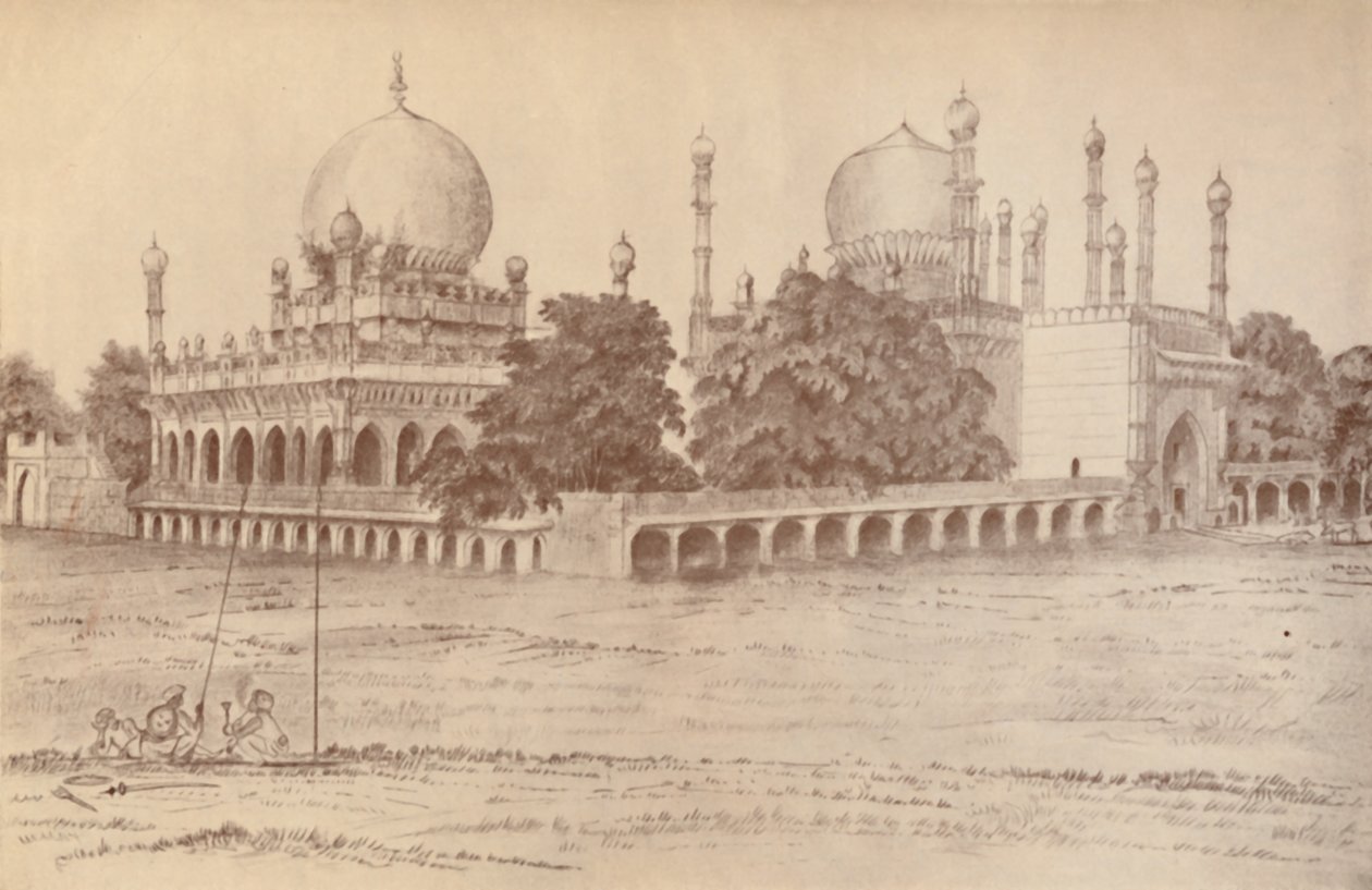 बीजापुर, 1821, 1936 में बीजापुर के राजा, इब्राहिम शाह की समाधि। द्वारा अज्ञात