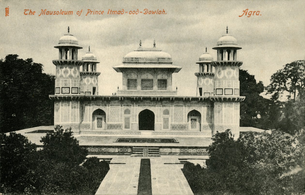 प्रिंस इटमाद-उद-दौला का मकबरा। आगरा। द्वारा अज्ञात