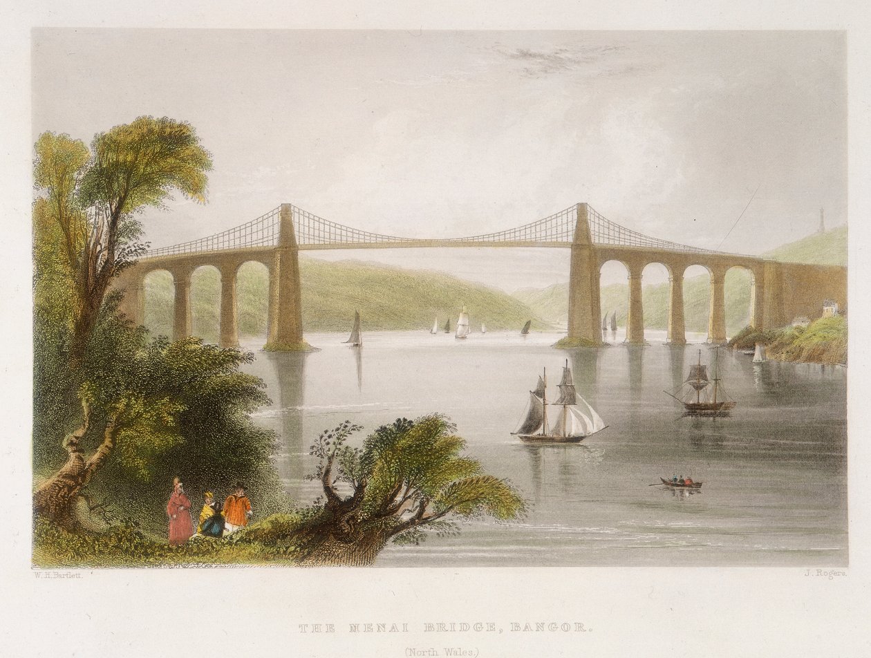 मेनई ब्रिज, बांगोर नॉर्थ वेल्स, c1826-c1850 द्वारा अज्ञात