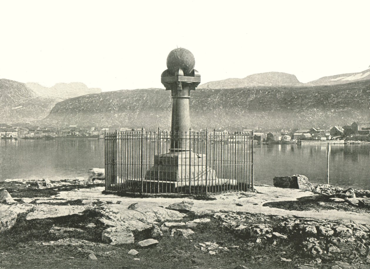द मेरिडियन कॉलम, हैमरफेस्ट, नॉर्वे, 1895। द्वारा अज्ञात