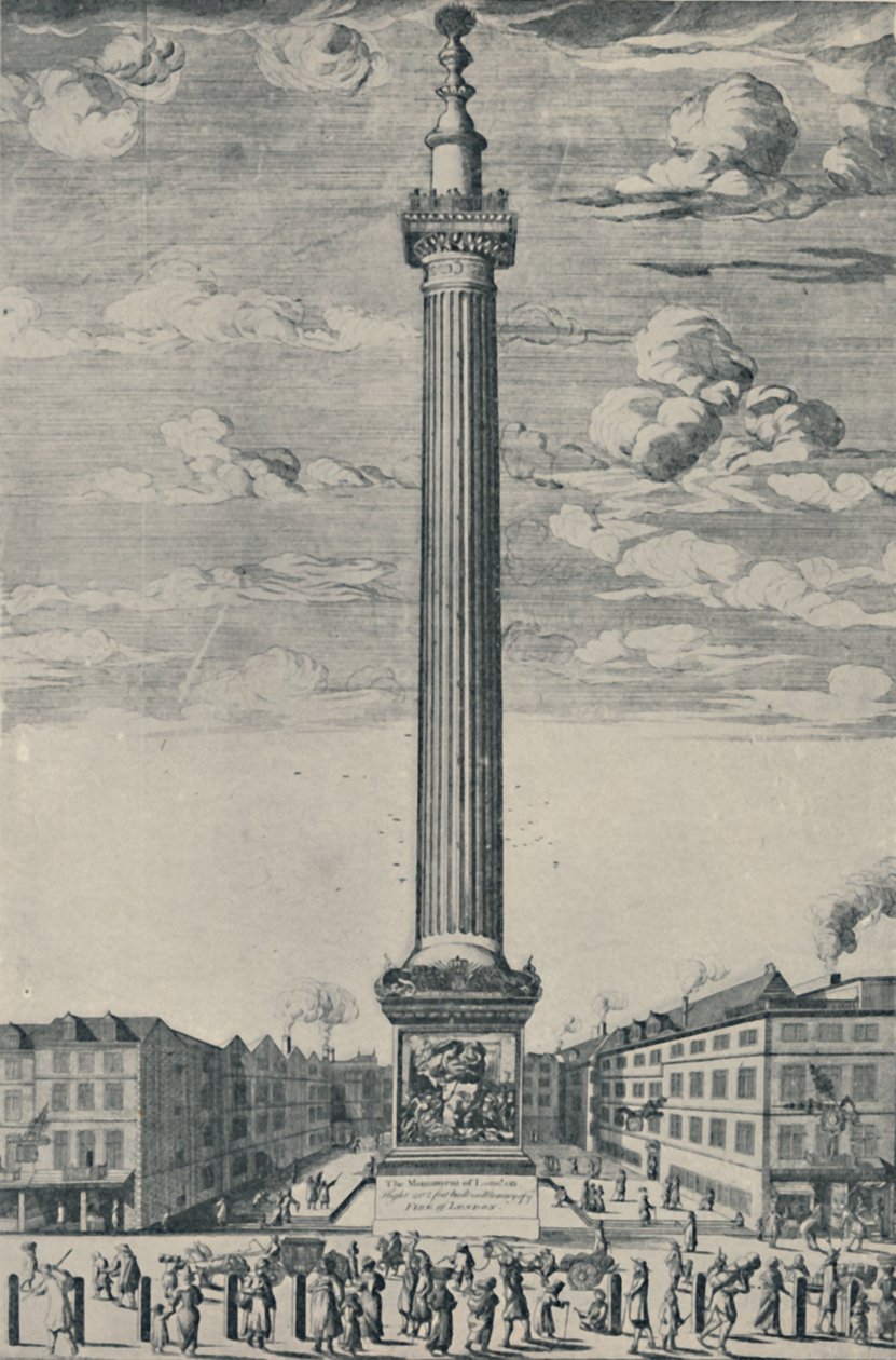 लंदन का स्मारक, c1685, 1920 द्वारा अज्ञात