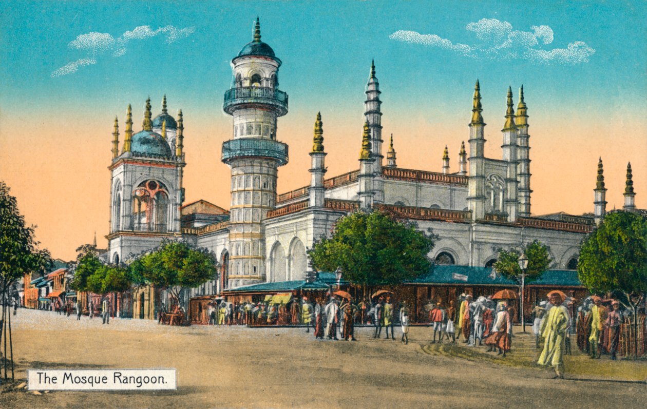 द मस्जिद रंगून, सी 1888 द्वारा अज्ञात
