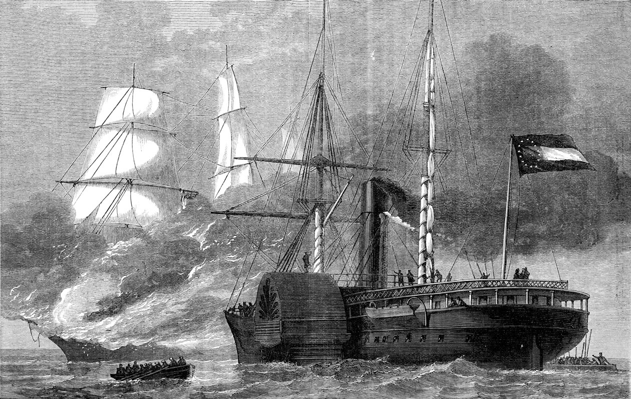 नैशविले ने एक संघीय व्यापारी, अमेरिकी गृहयुद्ध, 1861-1862 c1880 को नष्ट कर दिया द्वारा अज्ञात