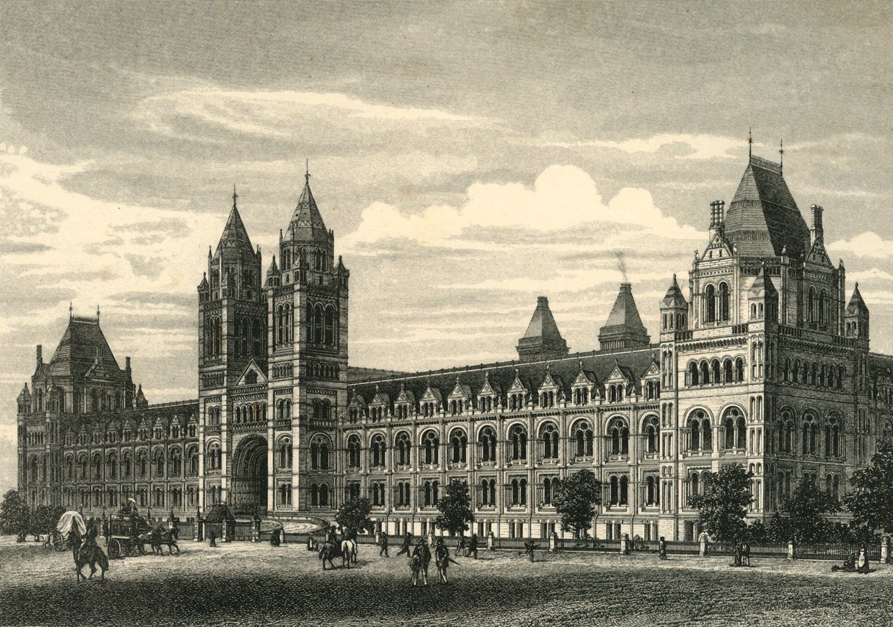 प्राकृतिक इतिहास संग्रहालय, साउथ केंसिंग्टन, c1876। द्वारा अज्ञात