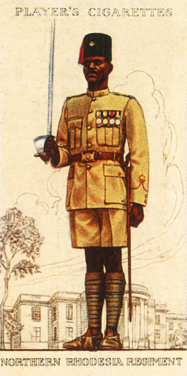 उत्तरी रोडेशिया रेजिमेंट, 1936। द्वारा अज्ञात