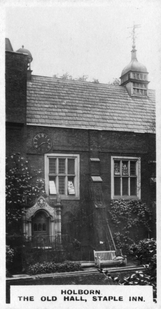 द ओल्ड हॉल, स्टेपल इन, होलबोर्न, लंदन, c1920s द्वारा अज्ञात