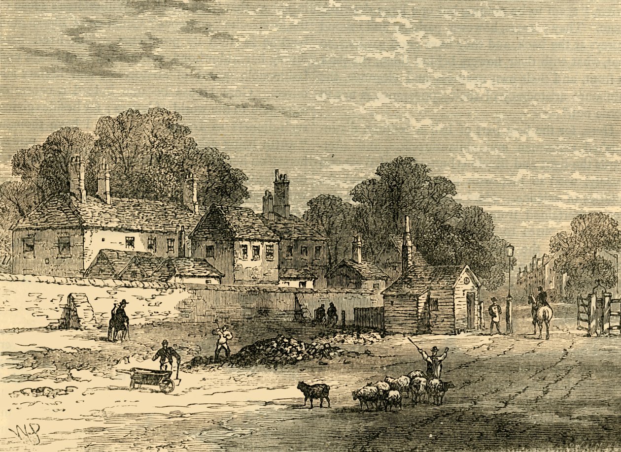 द ओल्ड टर्नपाइक, केंसिंग्टन, 1820 में, c1876। द्वारा अज्ञात
