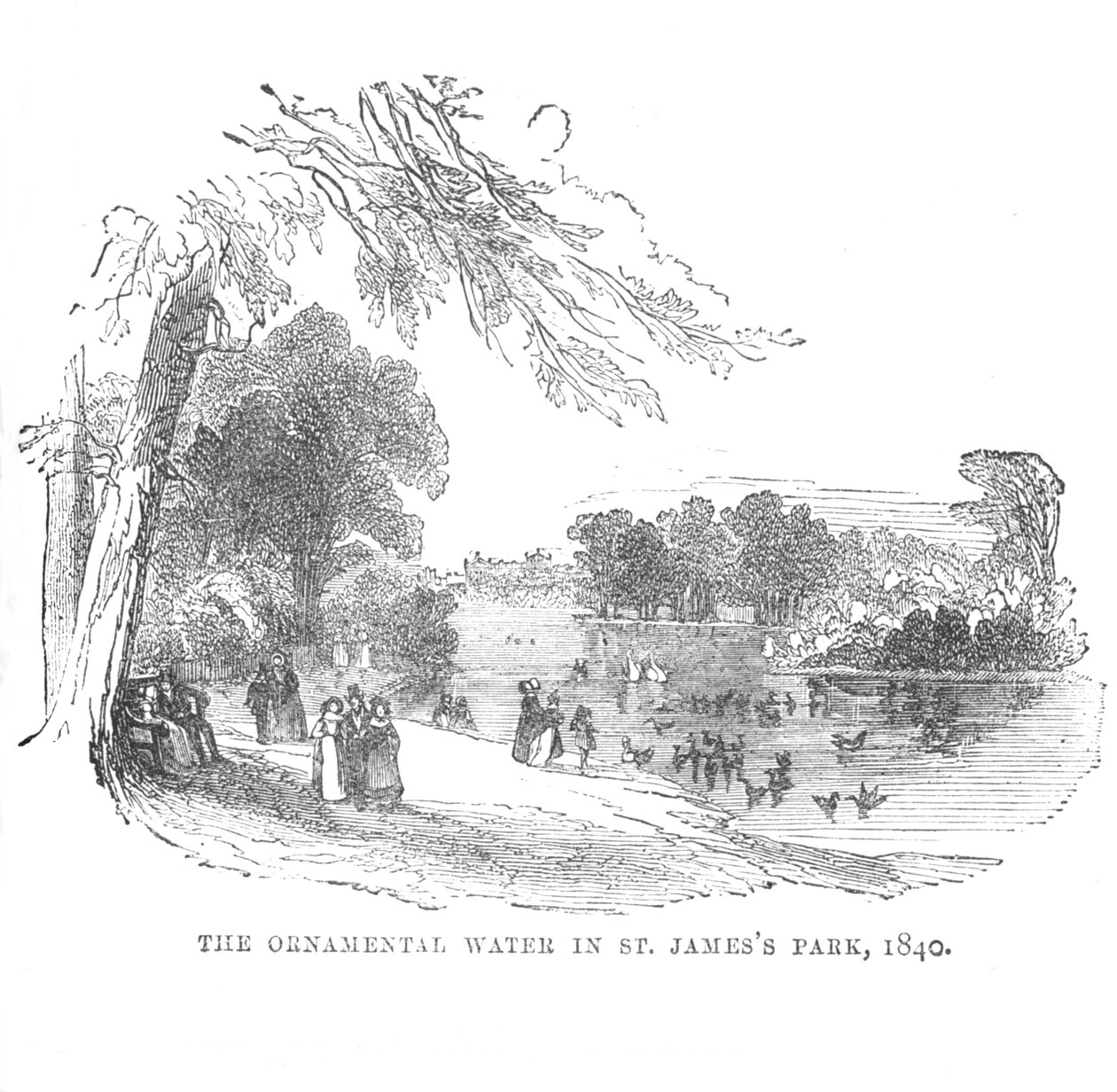 सेंट जेम्स पार्क में सजावटी पानी, 1840, c1870 द्वारा अज्ञात