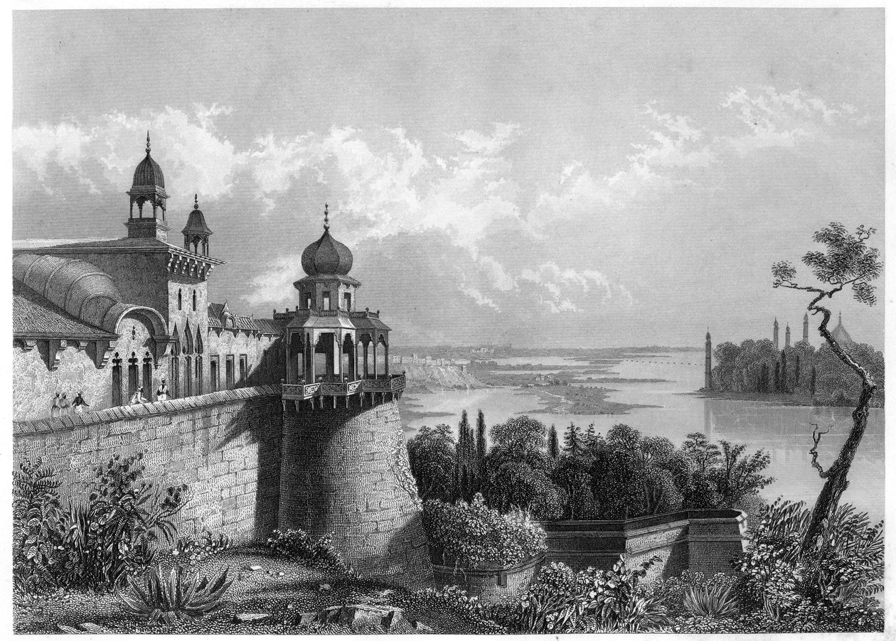 आगरा में पैलेस, c1860 द्वारा अज्ञात