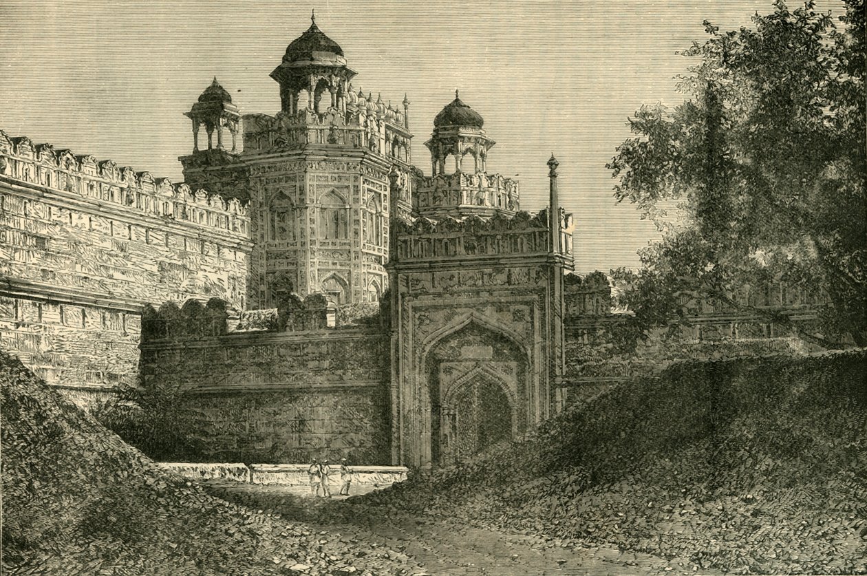 1890 का दिल्ली का पैलेस ऑफ द मोगल एम्परर्स। द्वारा अज्ञात