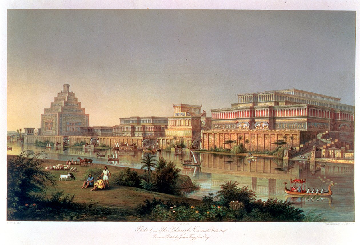 'निम्रुद के महलों का जीर्णोद्धार', 1853 द्वारा अज्ञात