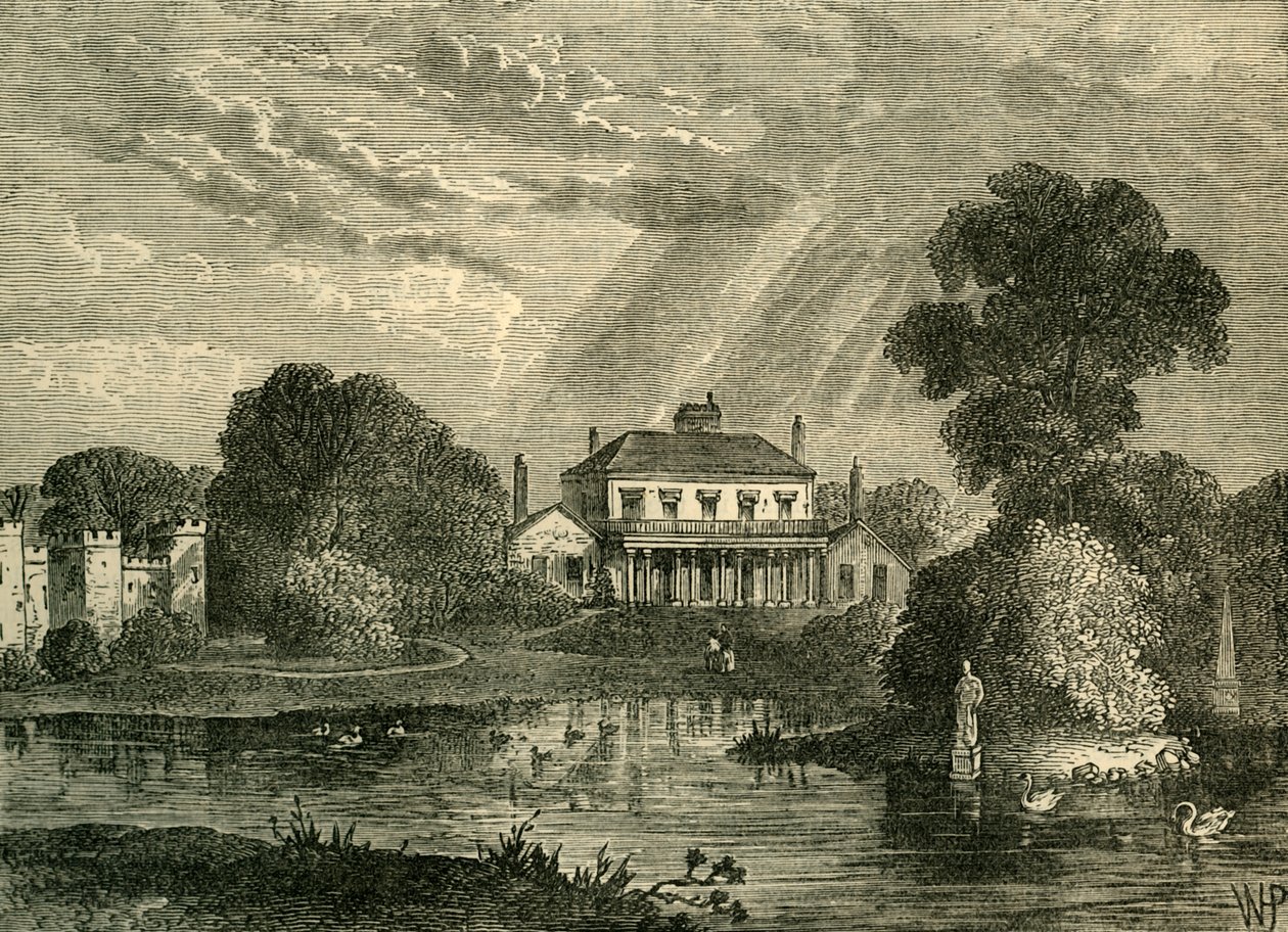पवेलियन, हंस प्लेस, 1800 में, c1876। द्वारा अज्ञात