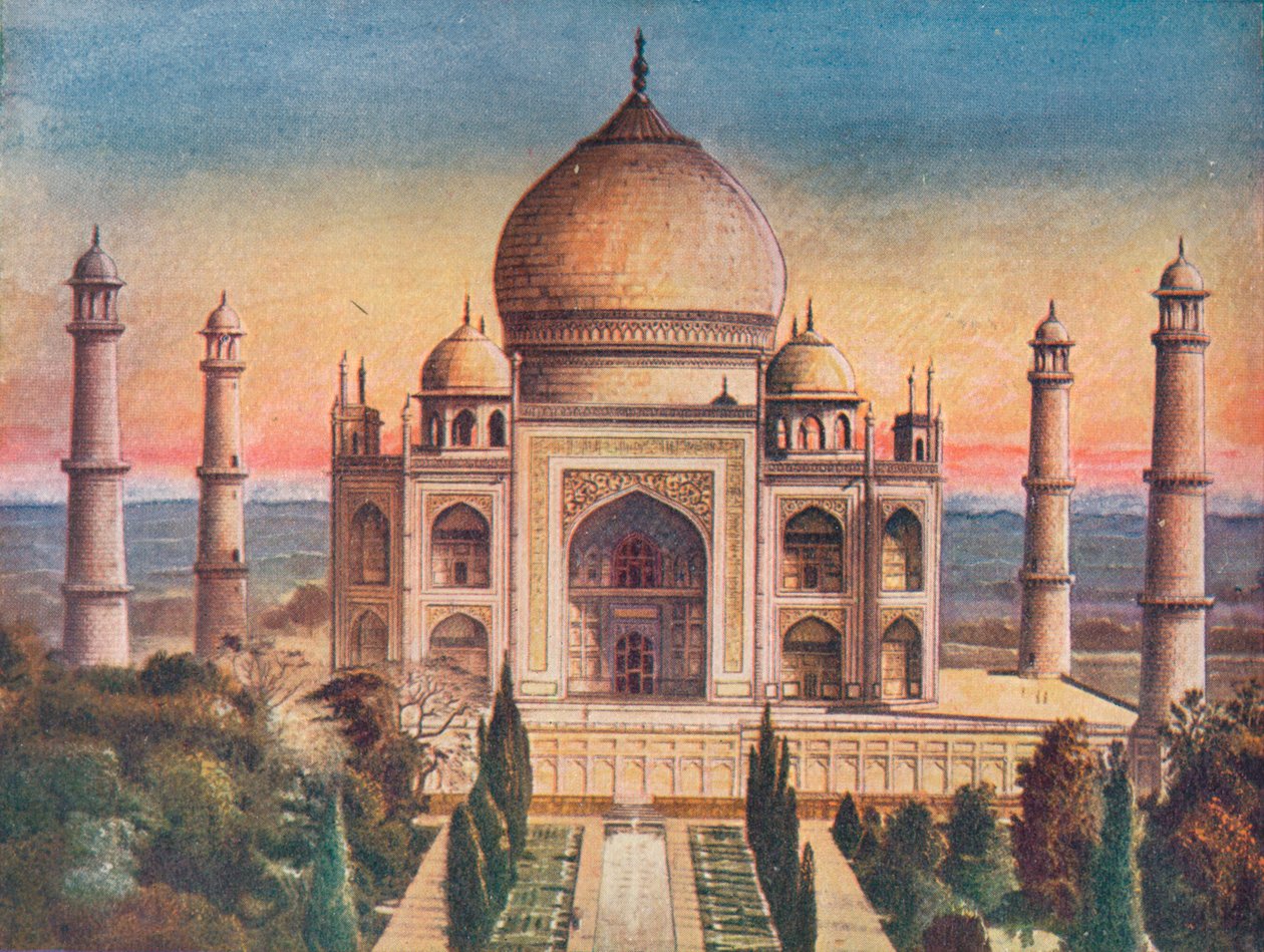 मोहम्मदर वास्तुकला का पीयरलेस जेम: आगरा में ताजमहल, 1908। द्वारा अज्ञात