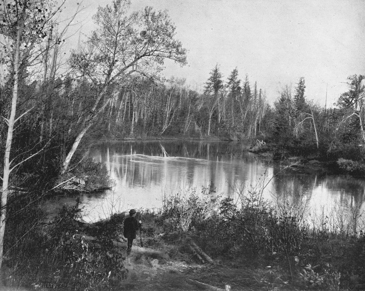 Peshtigo नदी, विस्कॉन्सिन, संयुक्त राज्य अमेरिका, c1900। द्वारा अज्ञात