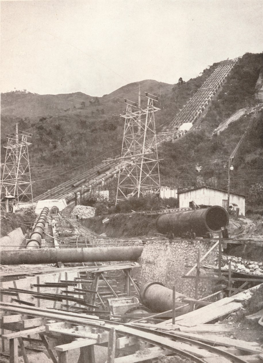 द पाइप्स एट रिबेरो दास लासेज: रियो लाइट एंड पावर वर्क्स, 1914 द्वारा अज्ञात