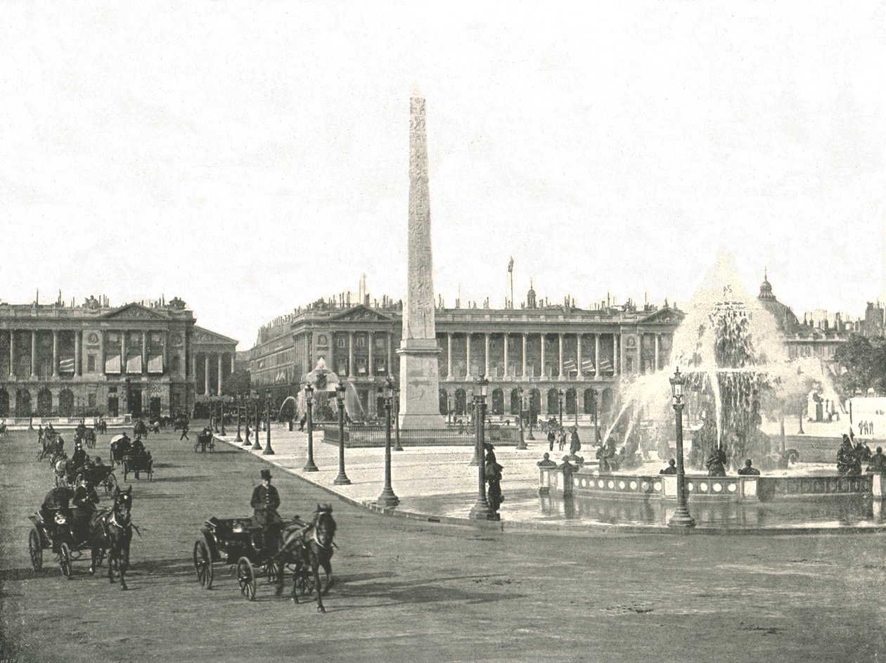 प्लेस डे ला कॉनकॉर्ड, पेरिस, फ्रांस, 1895। द्वारा अज्ञात