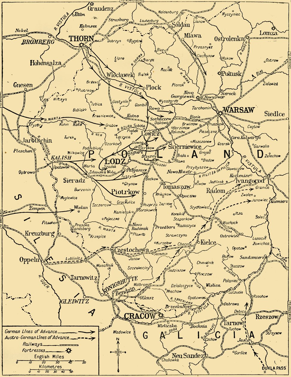 पोलिश अभियान, 1914, c1920। द्वारा अज्ञात