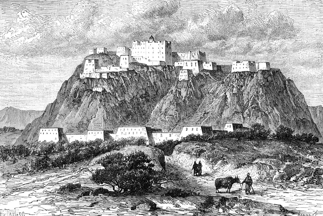 17 वीं शताब्दी में तिब्बत के ल्हासा में पोटला महल, c1890 द्वारा अज्ञात