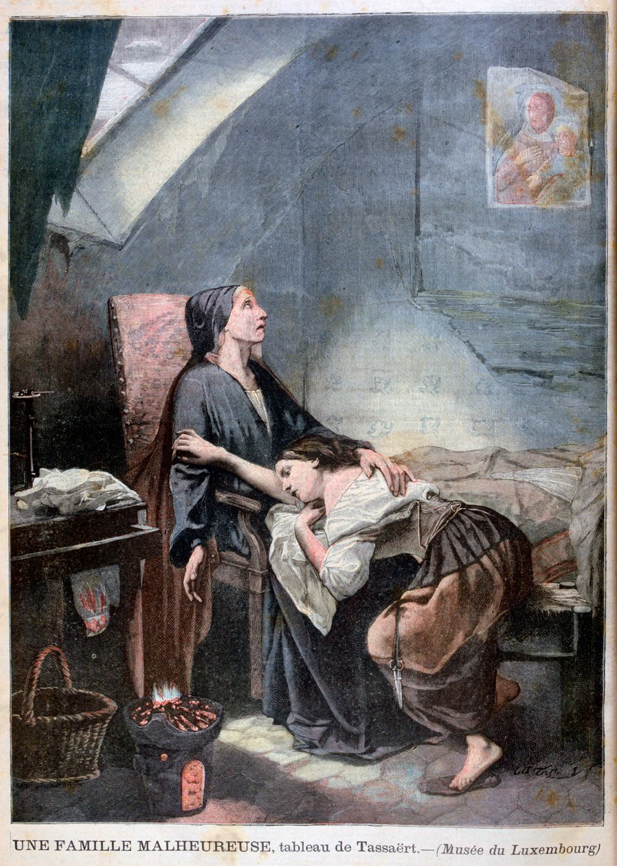द गरीबी-स्ट्रिकेन फैमिली, या द सुसाइड, 1849, 1897 द्वारा अज्ञात
