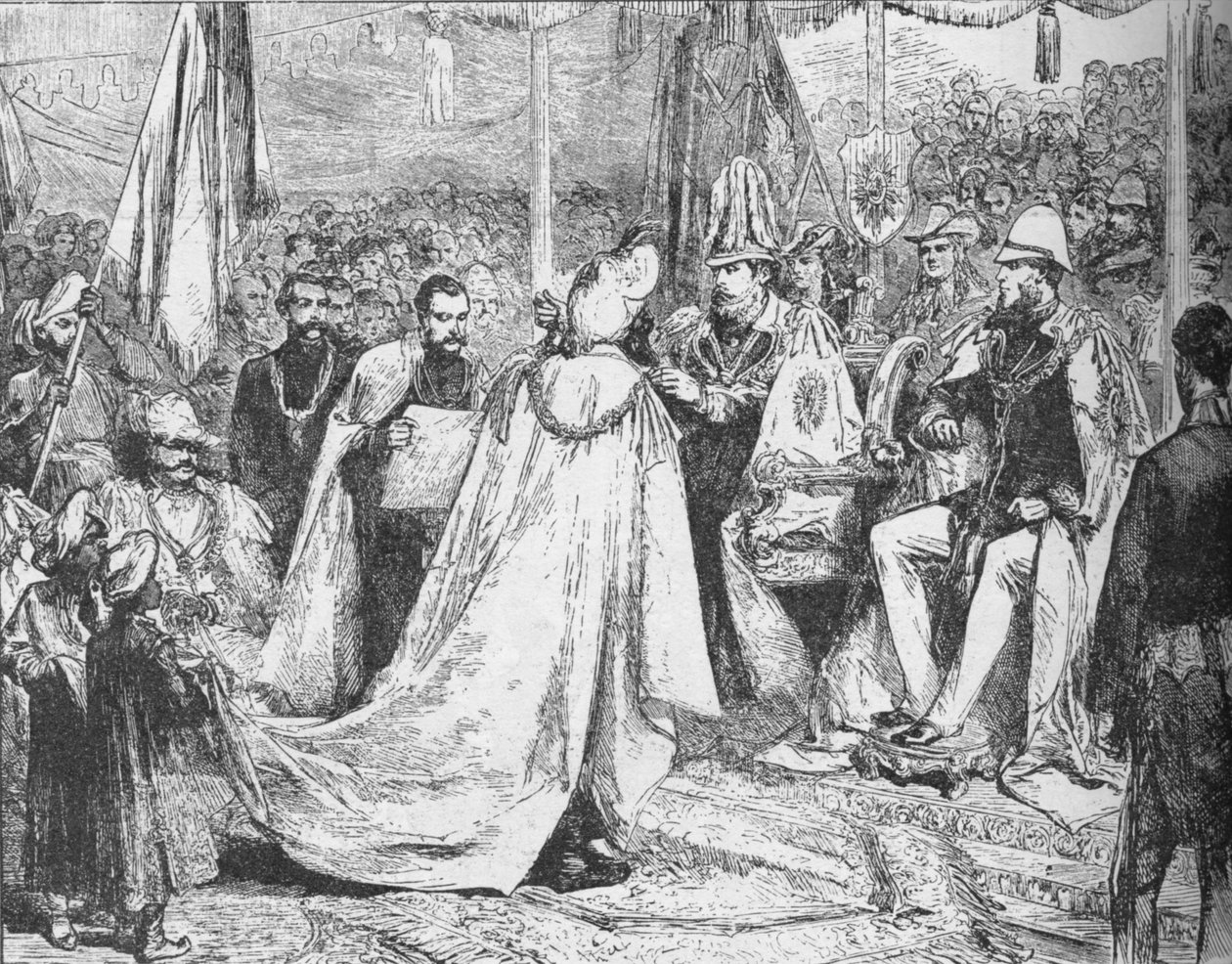 1875 1908 में कलकत्ता में भारत के स्टार के एक भव्य अध्याय की अध्यक्षता करते हुए वेल्स के राजकुमार द्वारा अज्ञात