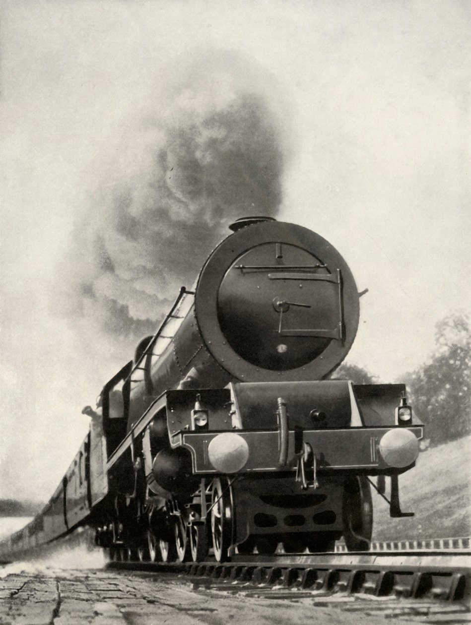 राजकुमारी रॉयल, एलएमएस सिस्टम पर एक 4-6-2 प्रकार का एक्सप्रेस इंजन, 1935। द्वारा अज्ञात