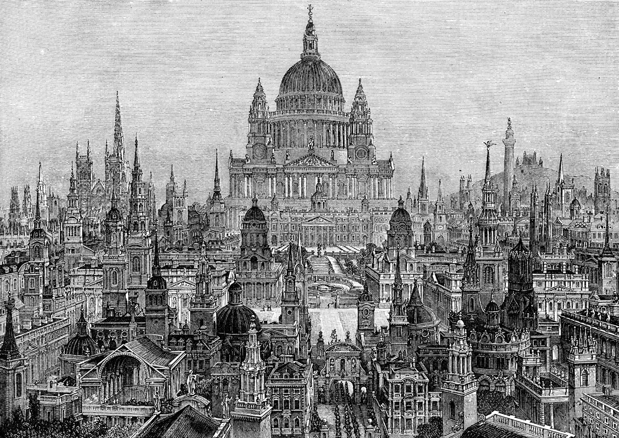 1882 में सर क्रिस्टोफर व्रेन के प्रमुख कार्य द्वारा अज्ञात