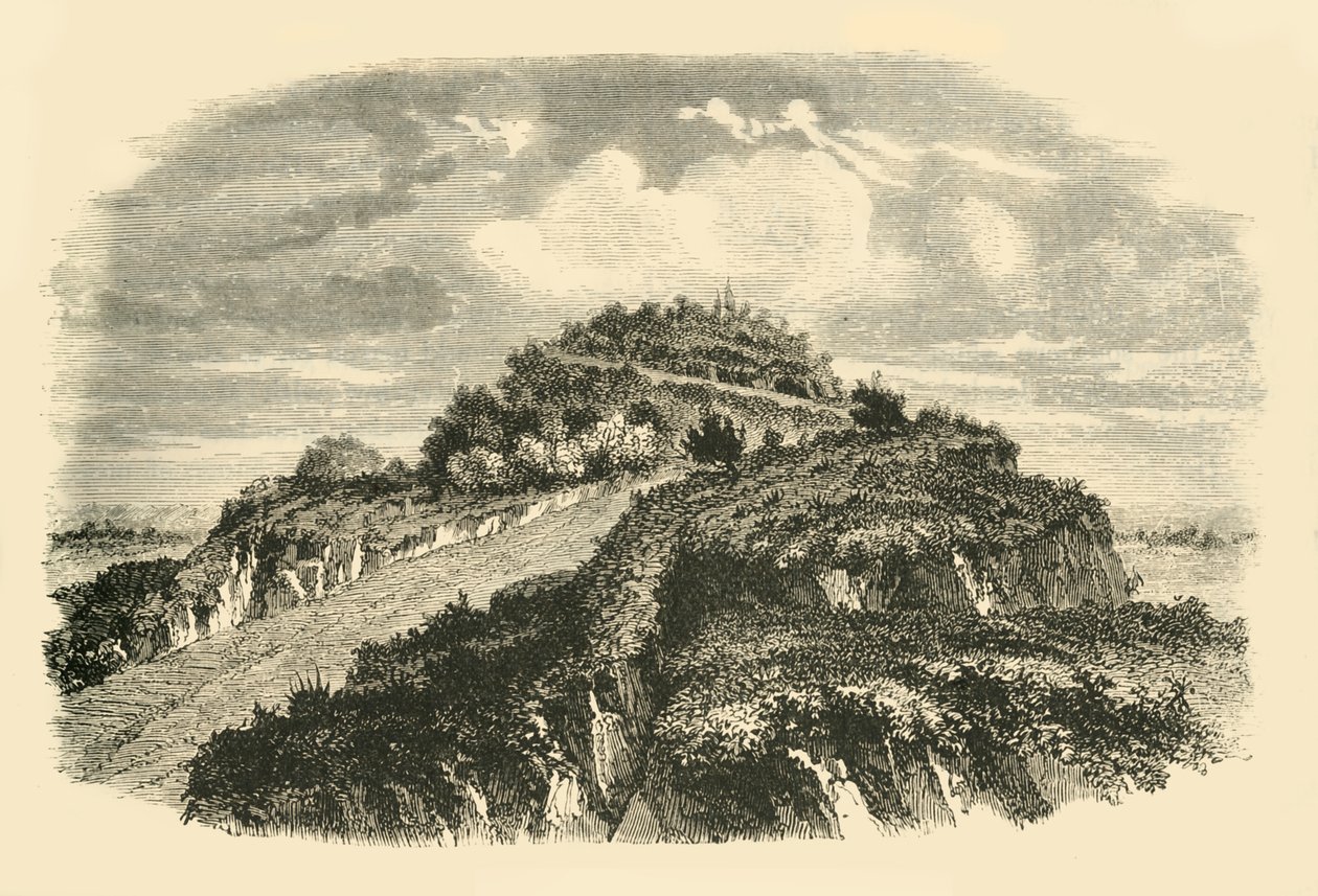 चोलुला का पिरामिड, 1890। द्वारा अज्ञात