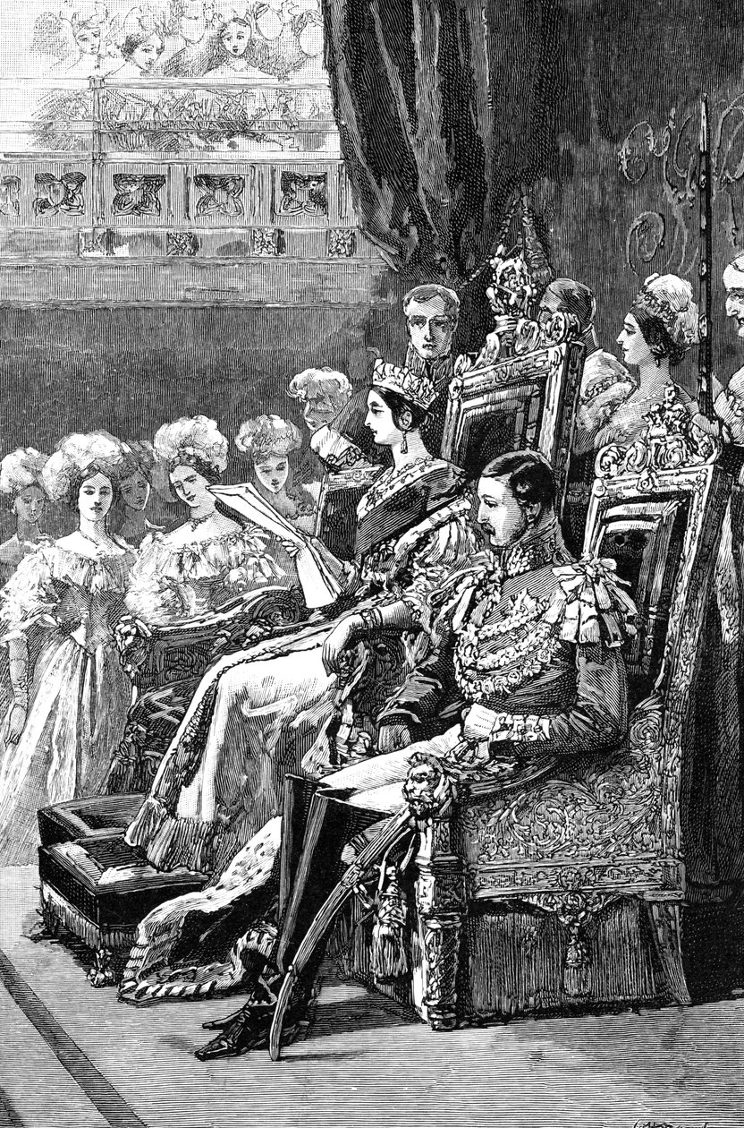 1846, 1900 में संसद खोलने वाली रानी द्वारा अज्ञात