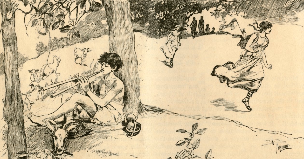 स्पार्टन गर्ल्स की दौड़, 1881। द्वारा अज्ञात