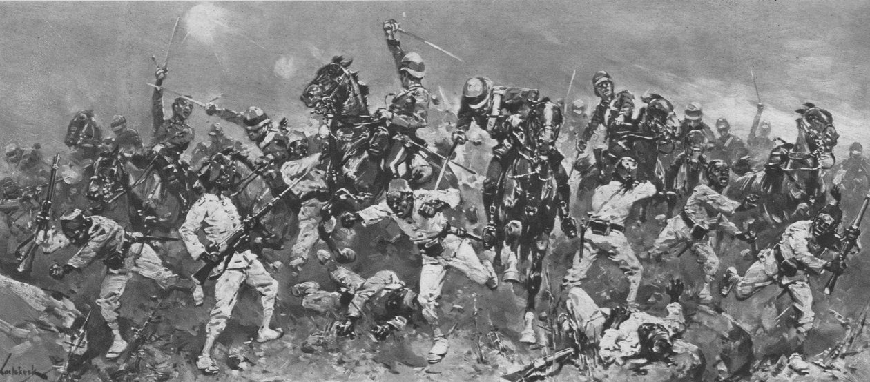 मिस्र में अरब पाशा का विद्रोह, 1882: कासैसिन की लड़ाई में प्रभार, 1901। द्वारा अज्ञात